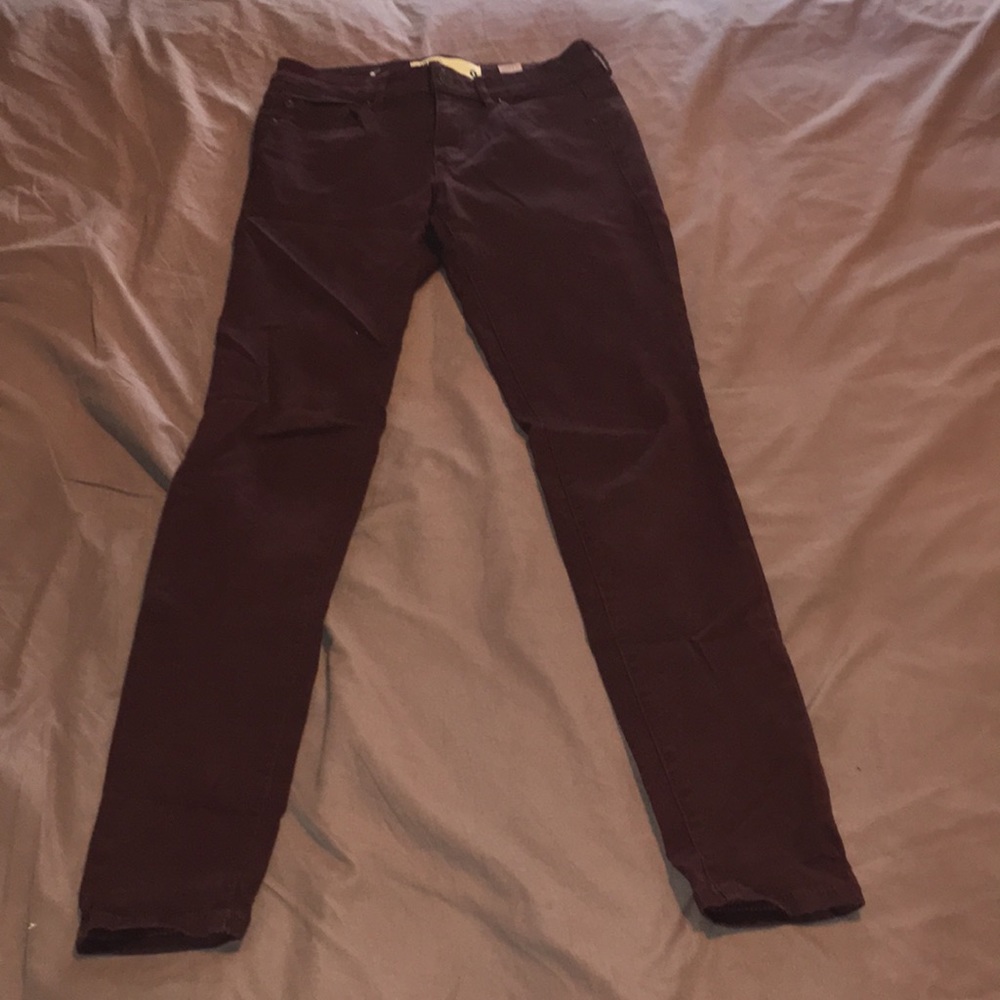 Maroon Jeans Jeggings
